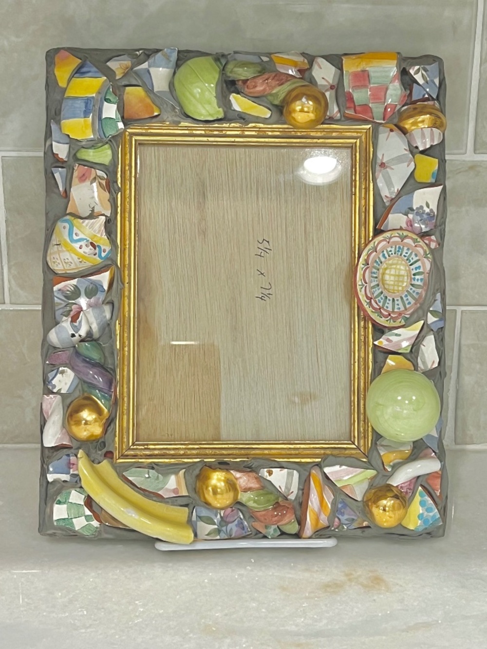 🎀 MacKenzie-Childs Mosaic Picture Frame 11x9 - Vintage 90s Aurora NY 🎀